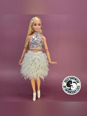 For Belly Button Barbie- Glam Sequin Tank and Whispy Skirt